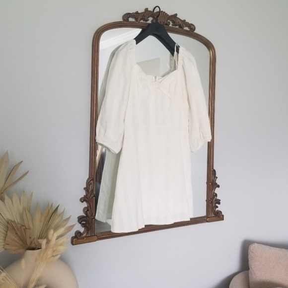 NWT J.O.A. Twist Front Ivory Mini Dress - Picture 2 of 7